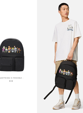 中国李宁2023双肩背包联名跳跳虎时尚运动生活校园男女包ABSS235