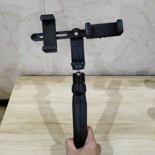 桌面三脚架直播双机位手机夹子便携手持2机位三机位多功能支架
