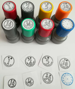 香港硬币教学章 时钟教学章 幼儿钱币学习章 港币时钟章 自动出油