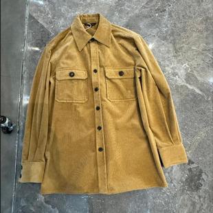 -旷野序曲|奢牌同源灯芯绒复古中性军工风猎装衬衫外套