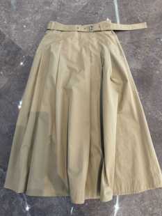 OR原厂府绸棉军工复古显瘦压褶半裙伞裙 风浪中优雅