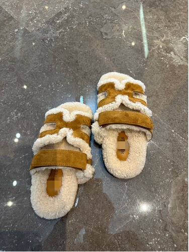 25冬，H家 新品皮毛一体居家外出两穿秋冬季毛毛拖