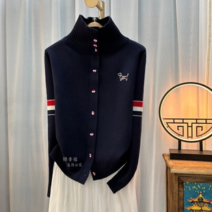 开衫 减龄针织衫 潮牌秋冬时尚 毛衣外套 V689藏青tt狗