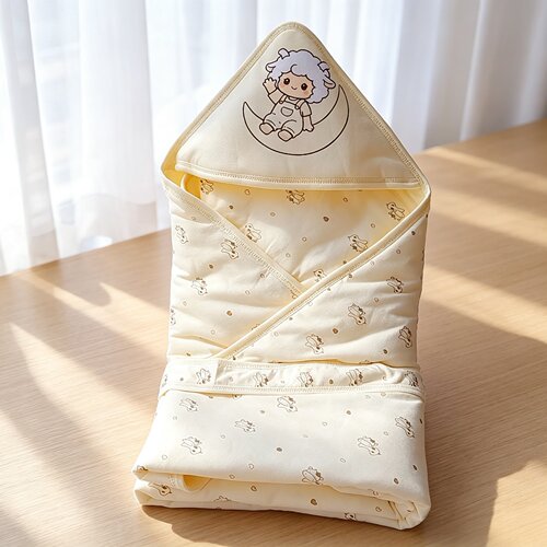 婴儿抱被春秋纯棉加厚外出宝宝