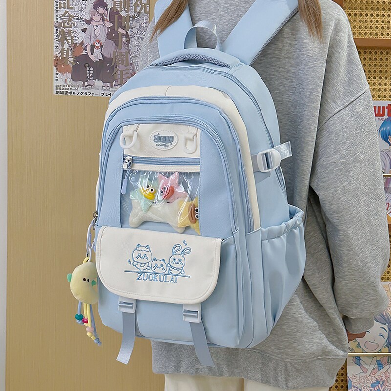 高颜值书包初中女生ins小众痛包高中小学生三到六年级双肩包背包