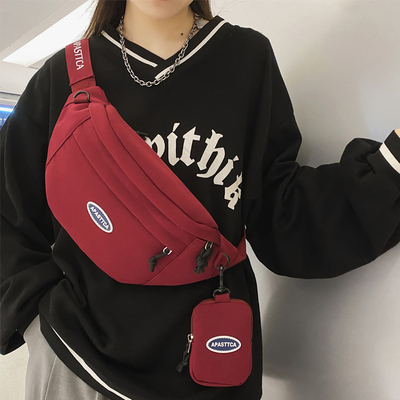 胸包女ins潮日系运动斜挎包男生