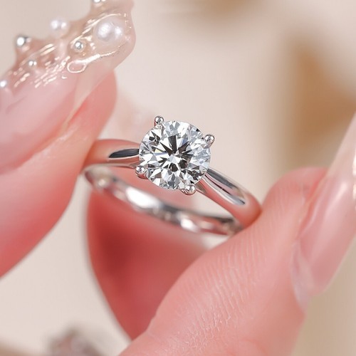 经典四爪莫桑钻钻戒时尚简约戒指