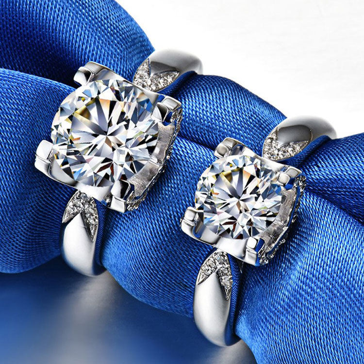 复古奢华莫桑石戒指美丽指尖风情