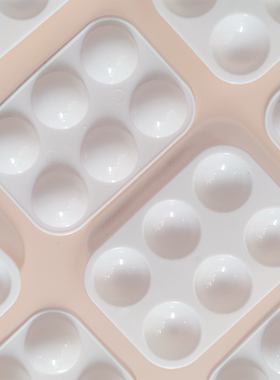 白色学生绘画调色盘碟儿童颜料盘