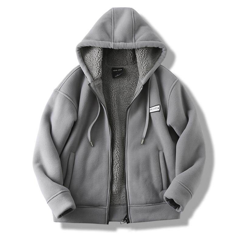 MAROLIO~出口北欧！重磅双面绒棉衣外套男冬季加绒加厚羊羔绒卫衣,男装,秀禾服,淘宝优惠券,粉丝福利购,淘宝优惠卷