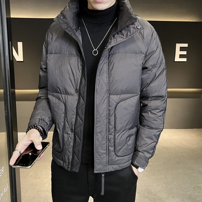 冬季帅气羽绒服男2025新款高端潮流轻薄羽绒上衣加厚保暖冬装外套