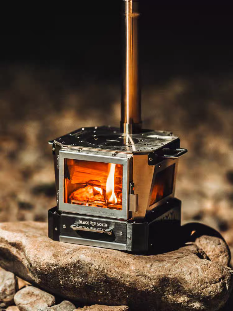 黑固星宴迷你版桌面酒精炉木炭煮茶炉子小摆件