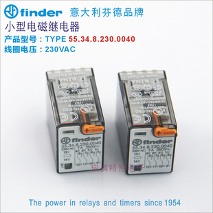 AC230V配套底座94.74 finder继电器55.34.8.230.0040 正品 原装