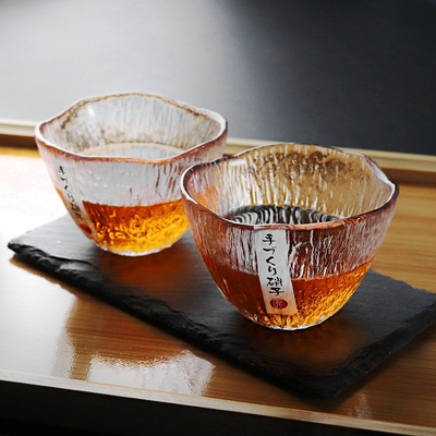 高颜值家用竖纹初雪杯