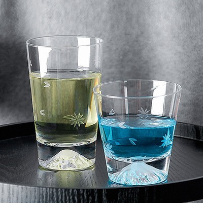 出口日本富士山杯耐热水晶玻璃杯