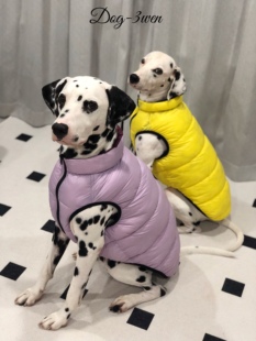 3WEN DOG 限量【轻薄软羽绒马甲】中大型犬大狗衣服金毛边牧斑点