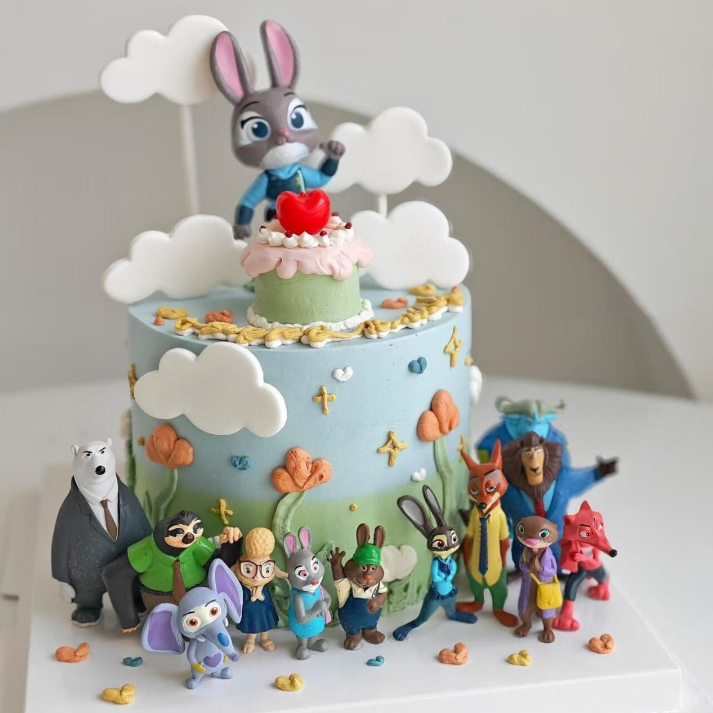 疯狂动物园新款网红蛋糕装饰摆件朱迪尼克儿童生日主题派对装扮,节庆用品/礼品,节日装扮用品,淘宝优惠券,粉丝福利购,淘宝优惠卷