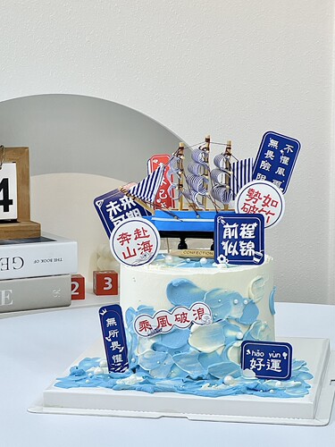 毕业季蛋糕装饰插件乘风破浪