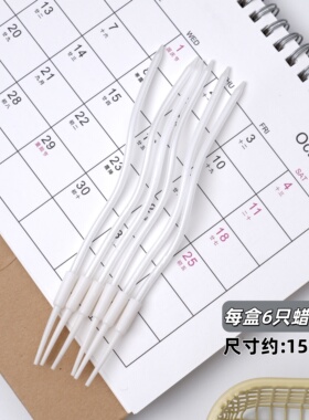 网红韩系复古黑白曲线生日蜡烛蛋糕装饰插件弯弯扭曲蜡烛甜品摆件