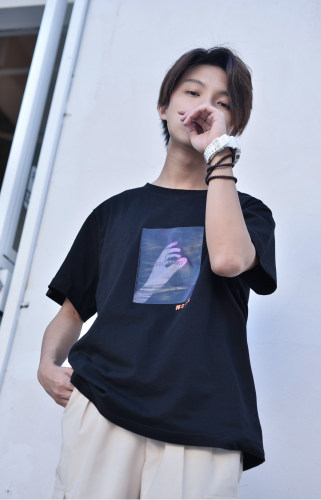 希林依高同款不去个性印花tee