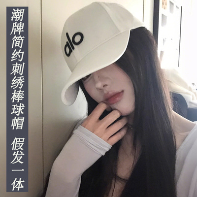 帽子假发女显脸小棒球帽气质假发