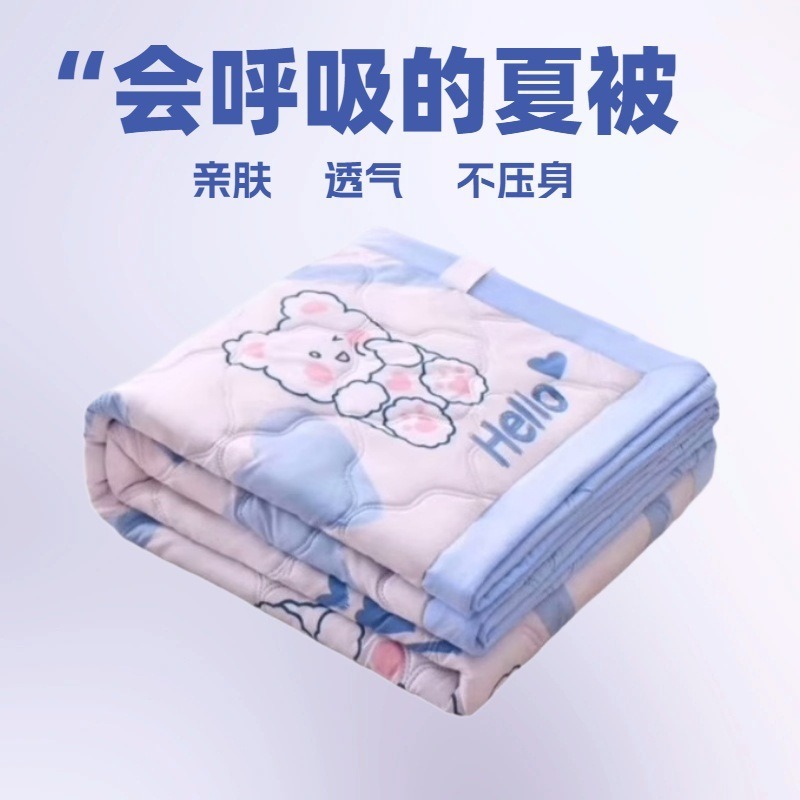 空调被夏凉被夏季四季通用薄夏被全棉纯棉可机洗单人2025新款被子