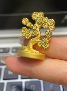 【1个装】精致个性黄金色摇钱树