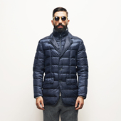 超柔超轻UltraLight白鸭绒秋冬精品轻奢可脱卸两穿羽绒西装 男夹克