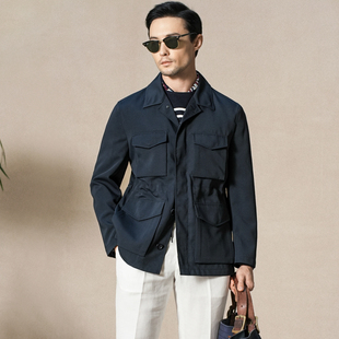 艾比路春秋日本机能面料M43通勤夹克抗皱易打理复古绅士外套