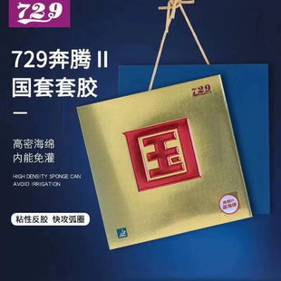 729友谊奔腾国套省队器材乒乓球拍爆冲弧圈快攻蓝海绵粘性反胶套