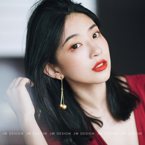现货欧美风珍珠耳环lisa同款