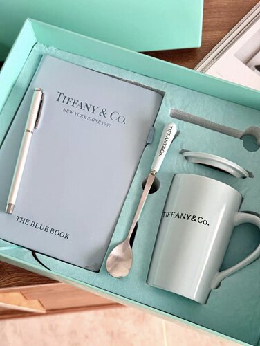 蒂芙尼蓝TIFFANY&Co 蓝色杯子笔记本五件套礼盒套盒会员礼