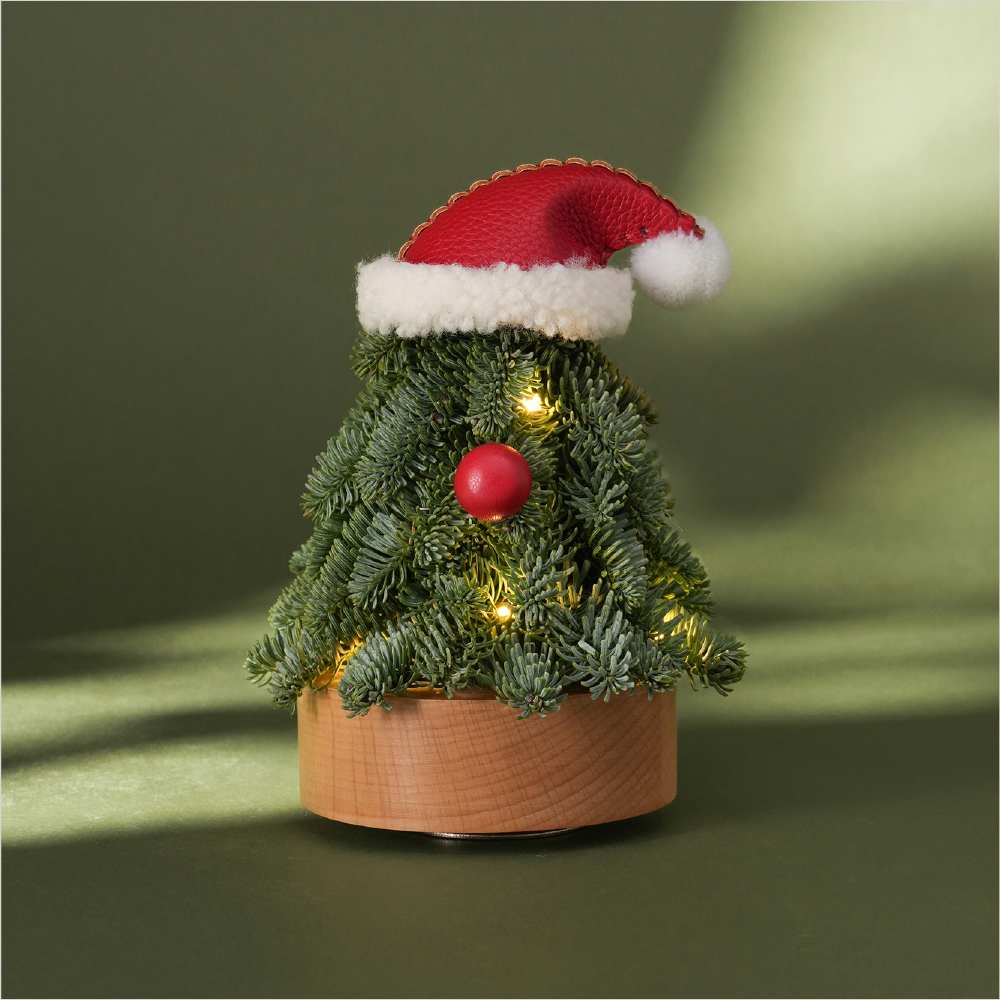 MondayMonday礼物旋转八音盒诺贝松圣诞树手工制作圣诞礼物