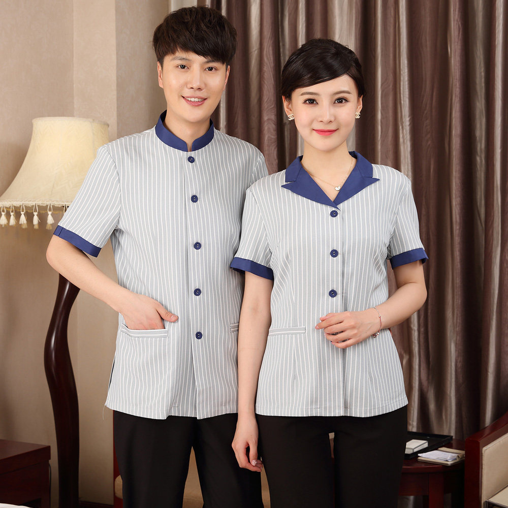 酒店餐饮保洁服短袖女家政物业客房保洁工作服夏装阿姨清洁工制服