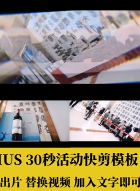 EDIUS30秒通用活动快剪会议模板文字字幕转场花絮预告MV插件素材