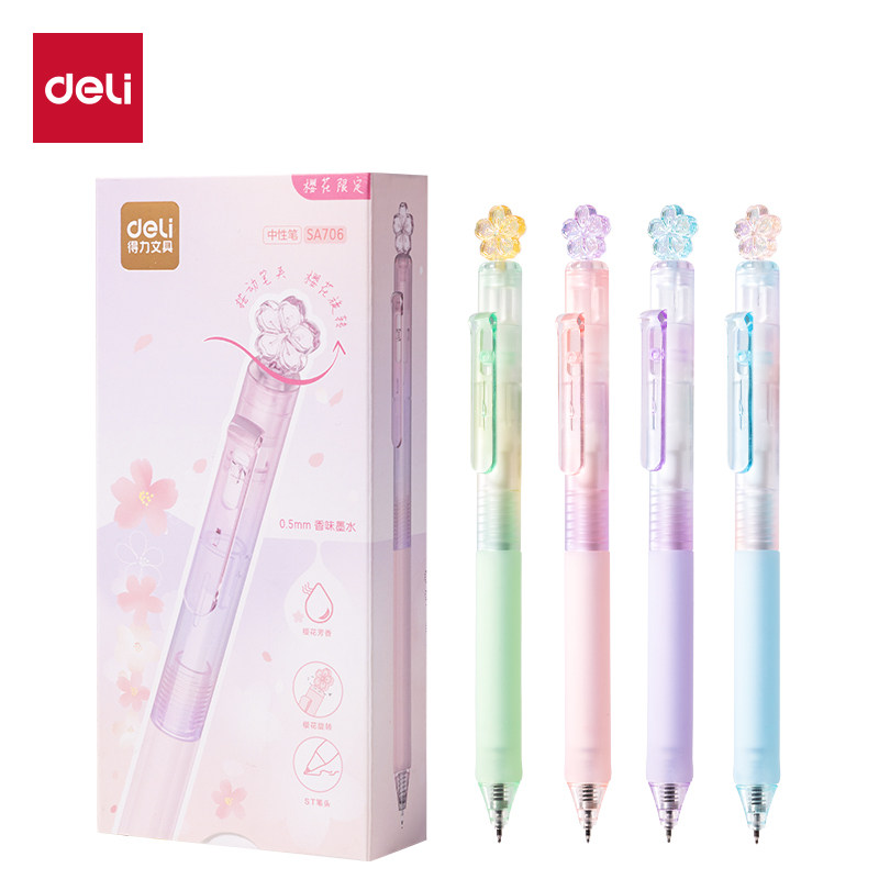 得力SA706樱花系列香味按动笔