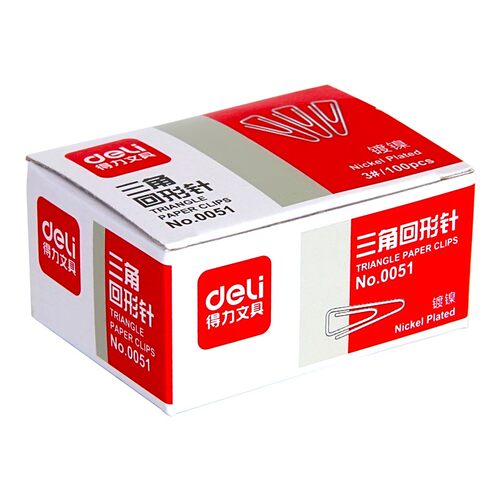三角形回形针得力牌3号