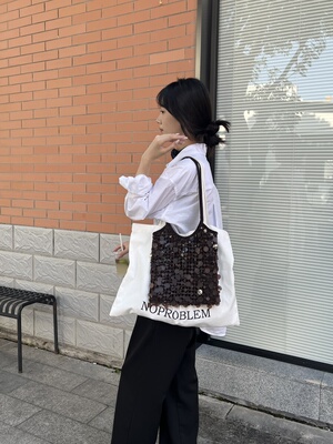 韩系时尚复古亮片编织包慵懒腋下单肩包轻奢小众高级感手提包ins