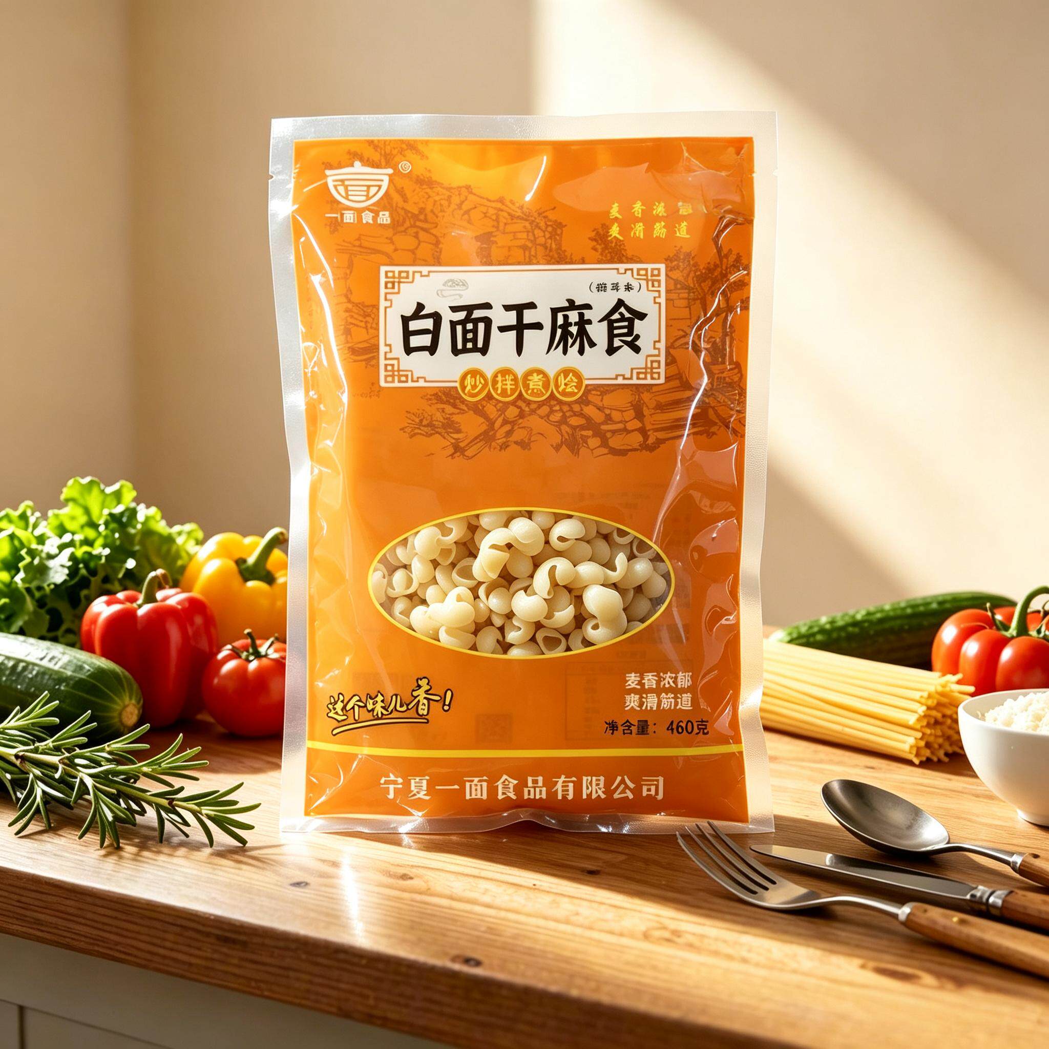 白面干麻食猫耳朵460g大袋装速食