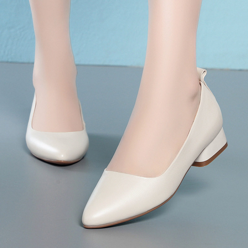 皮鞋女春秋季新款平底真皮软底浅口工作鞋低跟休闲一脚蹬单鞋,运动鞋new,运动休闲鞋,淘宝优惠券,粉丝福利购,淘宝优惠卷