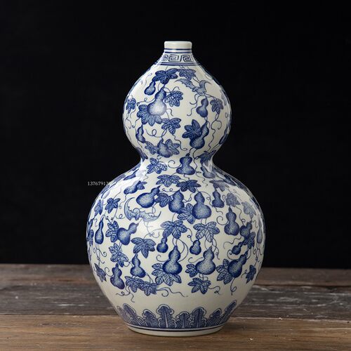 客厅景德镇葫芦花瓶景德镇陶瓷