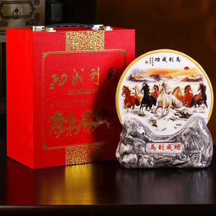 景德镇陶瓷酒瓶 三斤生肖纪念马到成功酒坛子 3斤家用观赏盘酒罐