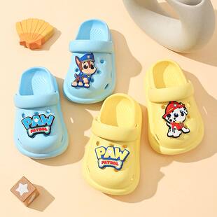 女孩 外穿防滑室内家居男宝宝包头凉拖鞋 汪汪队儿童洞洞鞋 女童夏季