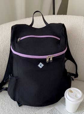 韩国新款尼龙nocontent双肩包休闲旅行轻便折叠背包学生书包