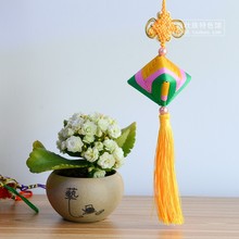 饰品手工工艺品 民间艺术车挂吉祥彩结 广西壮族端午节习俗挂件装