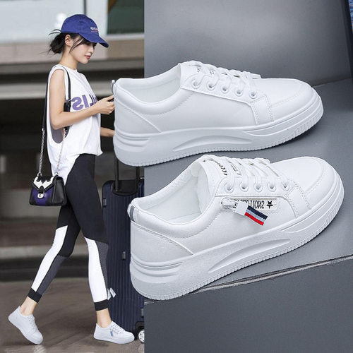 小白鞋女2026春季新款百搭透气老爹鞋子轻便休闲运动跑步鞋QR661