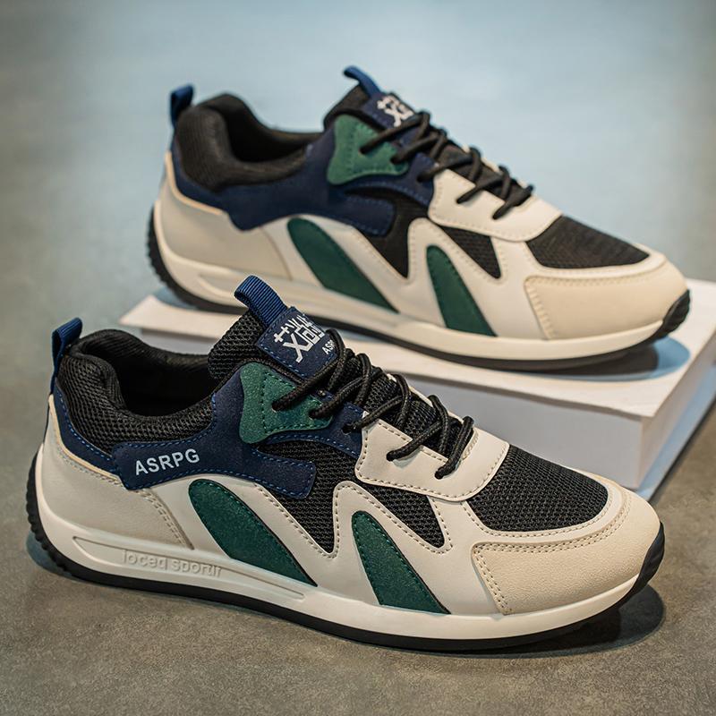 薄底网面阿甘鞋男款2025夏季新款透气韩版运动休闲百搭跑步鞋代发