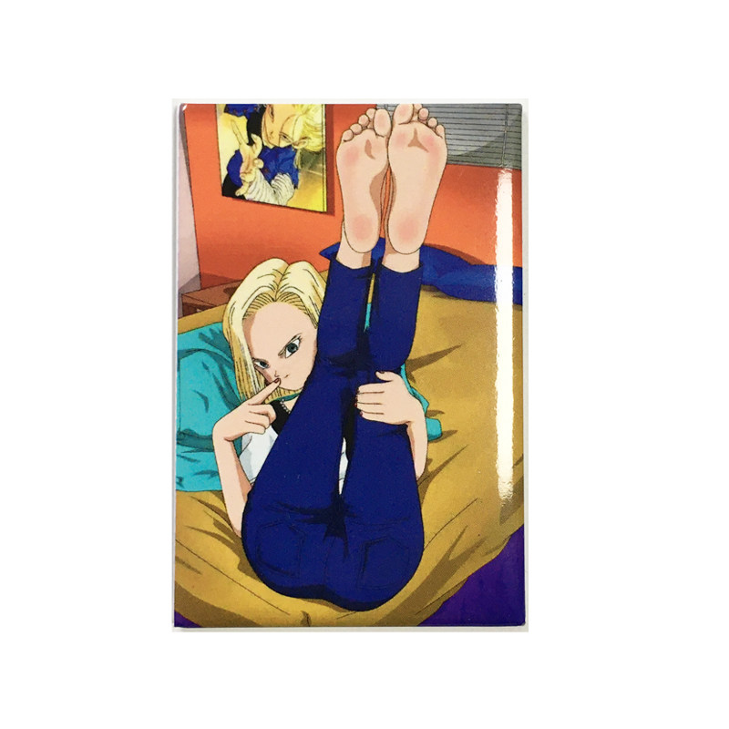 以火攻火 自制 七龙珠 dragonball 人造人18号 冰箱磁性贴 磁力