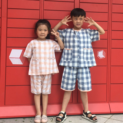 儿童汗蒸服 纯棉 舒适 长 浴服桑拿服 会所儿童用衣 VIP服