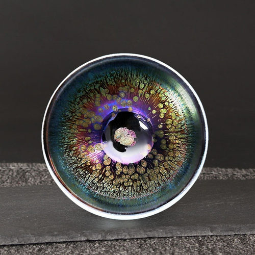 建盏茶杯曜变天目盏个性油滴盏杯